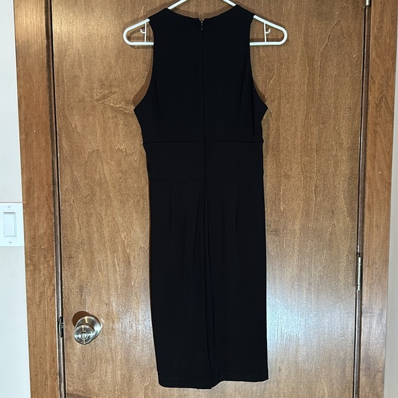 Anne Klein Black Sleeveless Sheath Cocktail Dress with Jeweled Neckline - Picture 5 of 9
